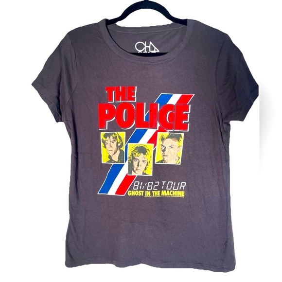 THE POLICE Ghost In The Machine ‘81/82 Tour T-Shirt Tee By Chaser Women’s M Gray - Picture 1 of 9